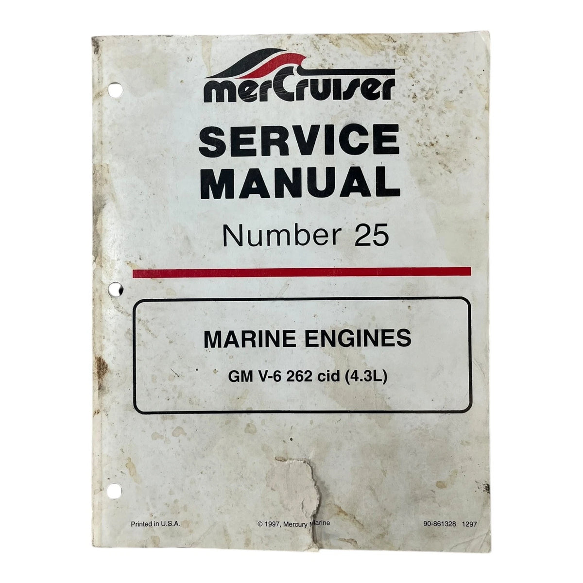 Service Manual #25 for MerCruiser GM V-6 262 cid 4.3 (1990–1995)