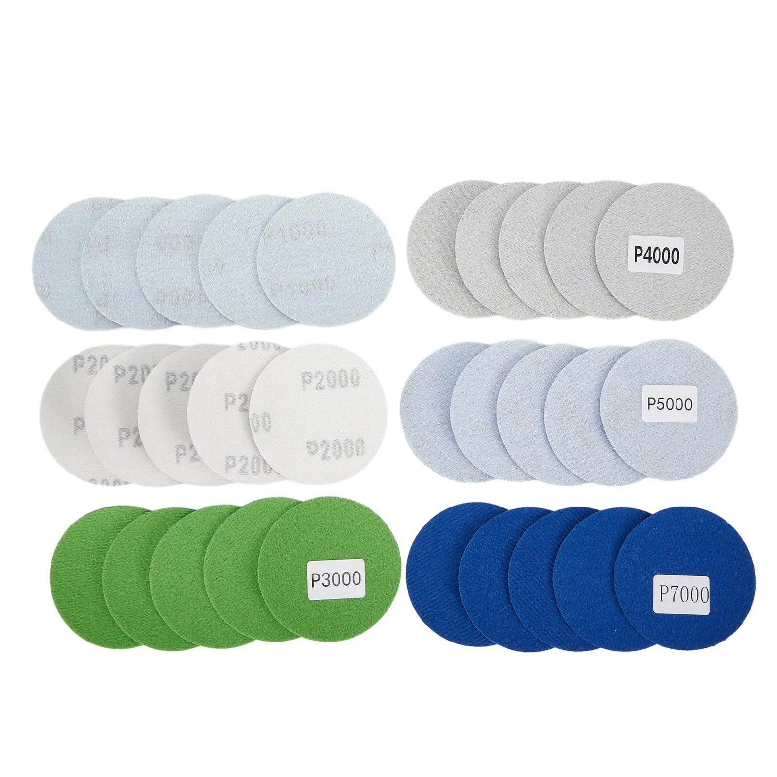 30pcs Sanding Discs for Orbital Sander (1000-7000 Grit)