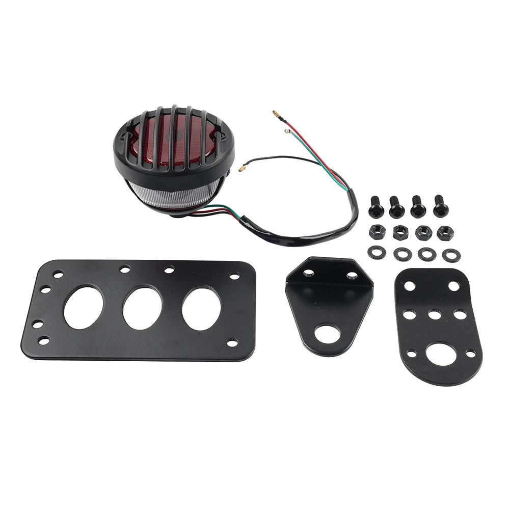 Side Mount License Plate Bracket with Brake Light for Harley