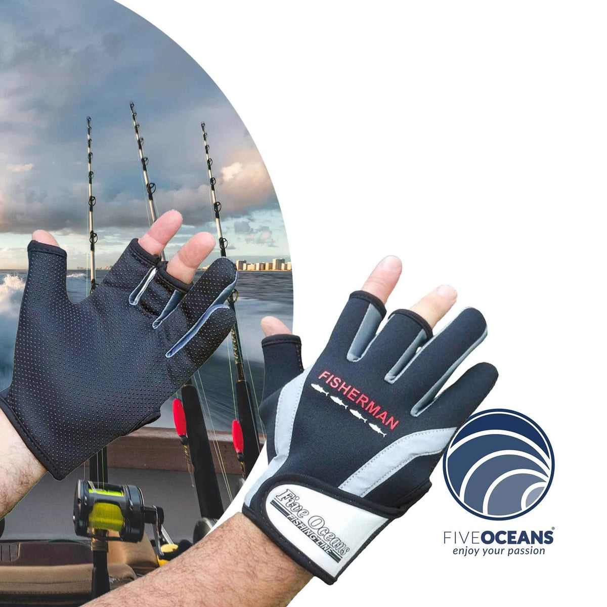 Fisherman Glove for Five Oceans (Size XL, FO3774)
