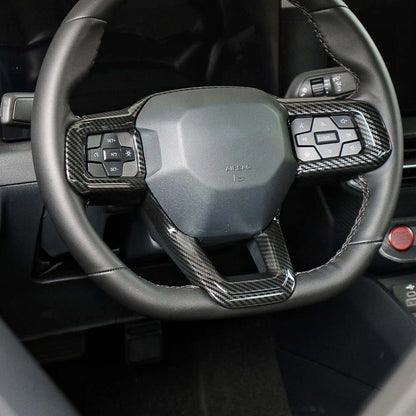 Carbon Fiber Steering Wheel Trim Cover for Ford Mustang (2024–2024)