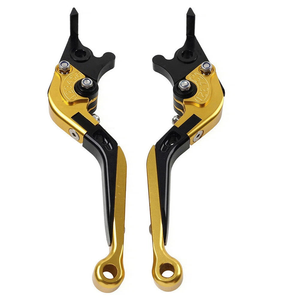 CNC Extendable Brake Clutch Levers for Yamaha YZF R1 (2009–2014) Gold