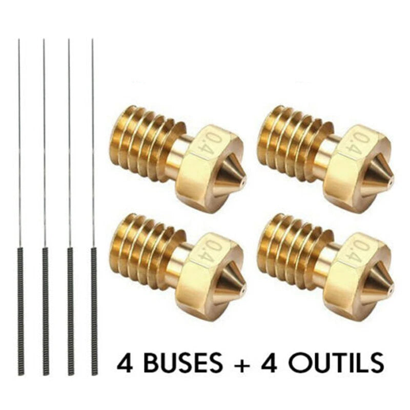 8PC Nozzle Extruder for Makerbot Crealit Anycubic i3 Mega (0.4)