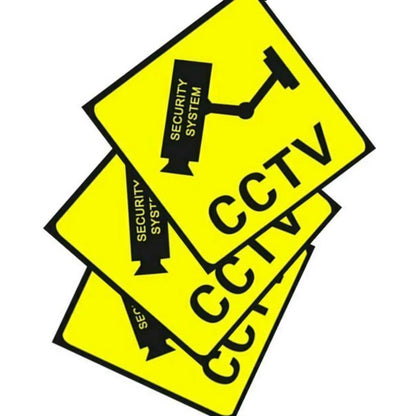 3 Pcs CCTV Security Camera Warning Decal Stickers for Home
