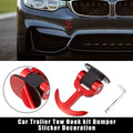 Tow Hook Trailer Bumper Sticker Red T Hook for Universal Car Truck