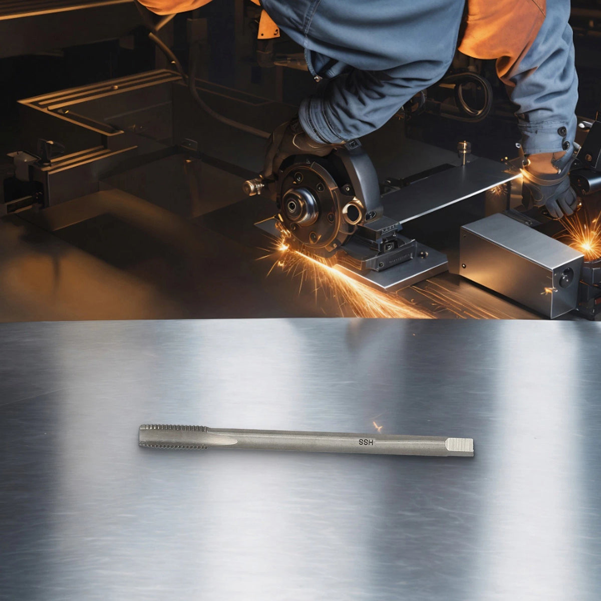 Extra Long M9 X 1.25 Tapping Tool for Efficient Thread Cutting