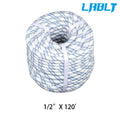 Double Braid Polyester Rope for Arborist Bull Tree Rigging (120ft x 1/2in)