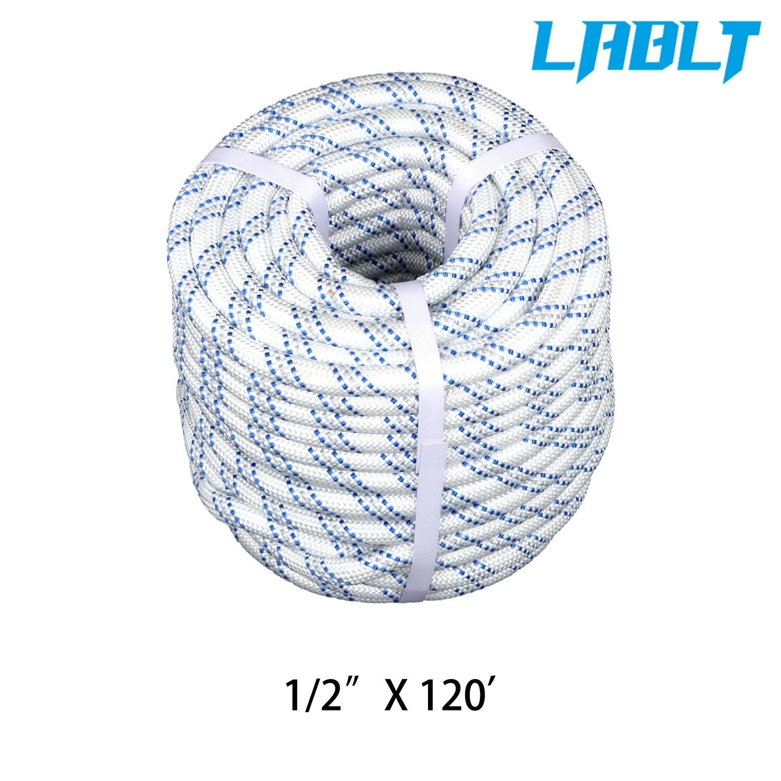 Double Braid Polyester Rope for Arborist Bull Tree Rigging (120ft x 1/2in)