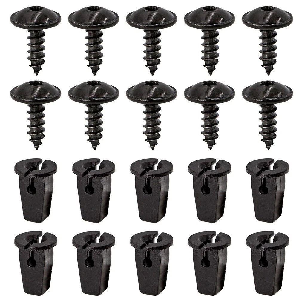 Reliable Black Liner for splash Shield Guard Screws Fitment (10 Sets)