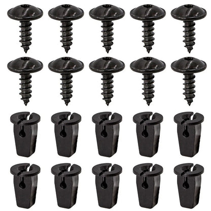 Reliable Black Liner for splash Shield Guard Screws Fitment (10 Sets)
