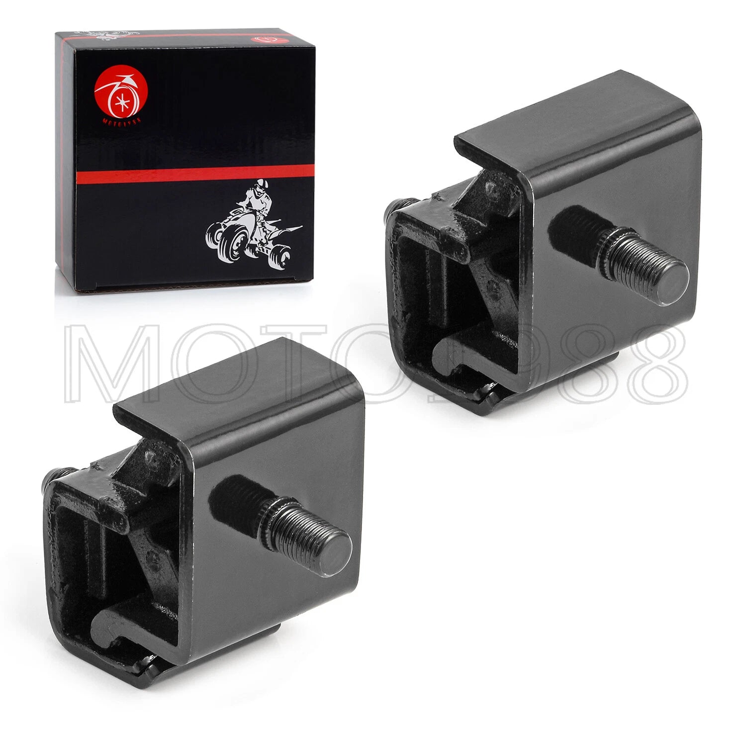Set of 2 Front Motor Mounts for Yamaha Gas Golf Cart G2 G8 G9 G11 G14 (1985–1995)