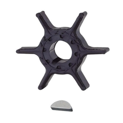 Water Pump Impeller with Key for Yamaha 9.9/15 HP Outboard (2 Stroke, 63V-44352-01)