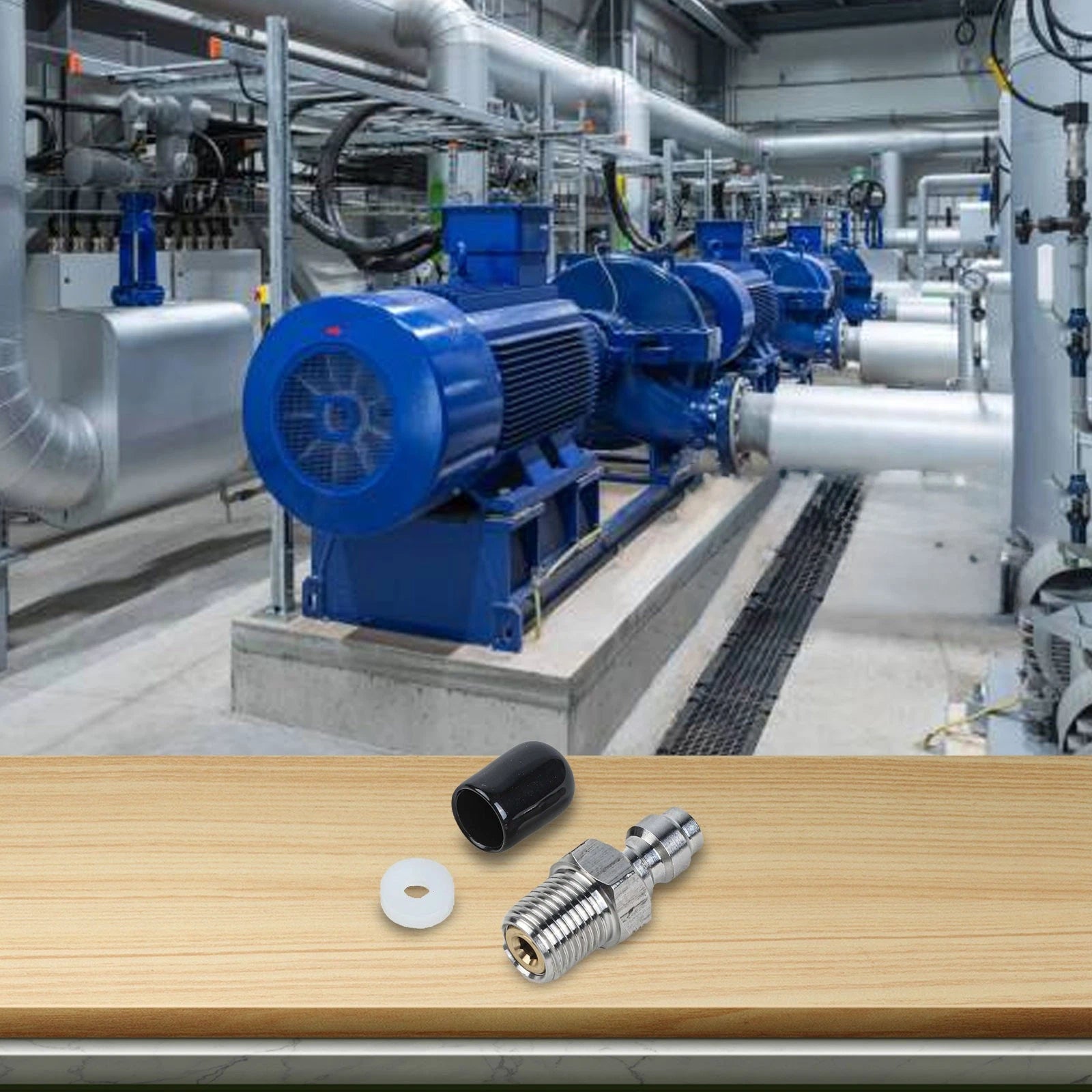 8mm Male Connector M101 with Filter for High Pressure Pumps (Rust-proof)