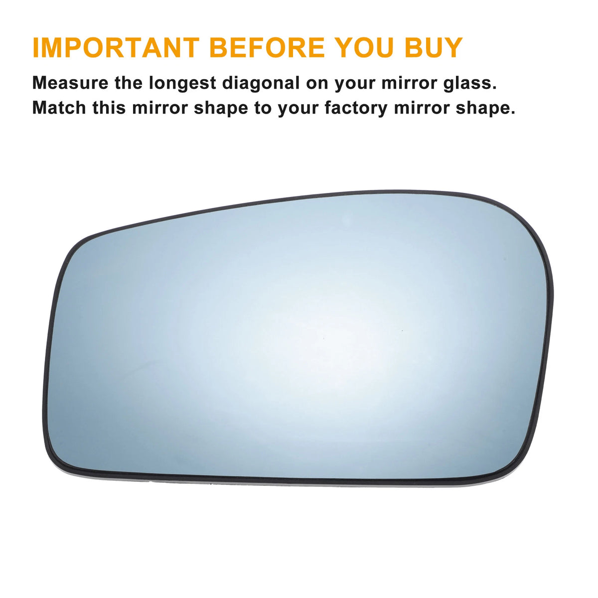 Left Driver Side Heated Convex Blue Mirror Glass for Fiat Ulysse (1994–2002)