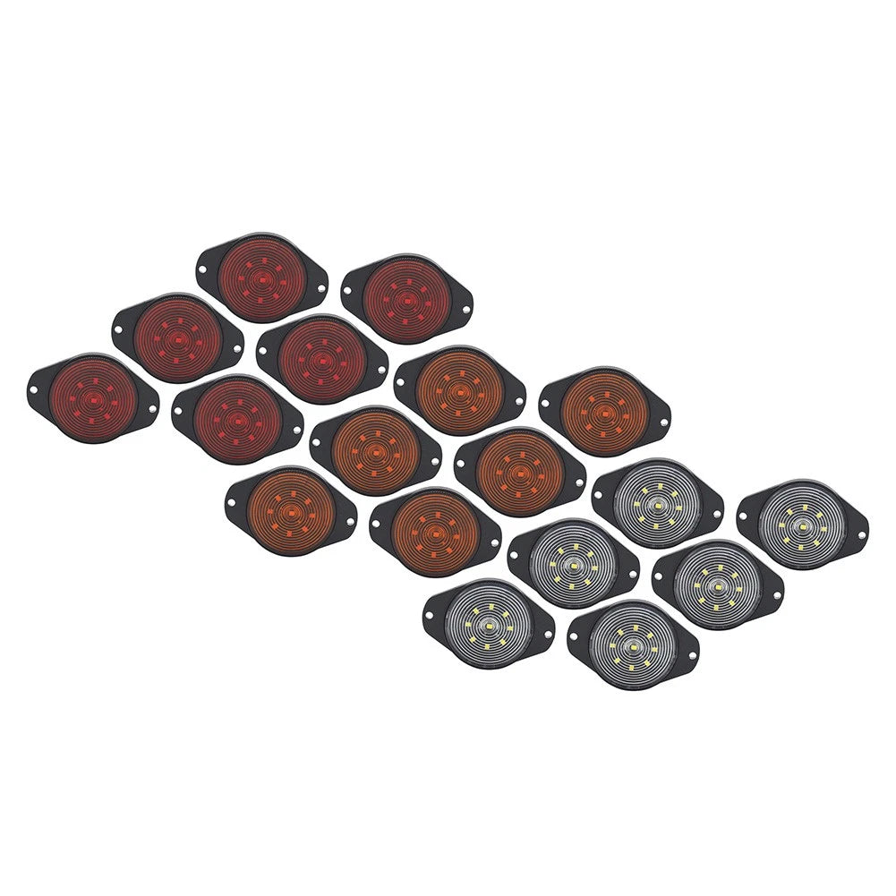 9 LED Side Marker Lamps for Bus Car Trailer Van Caravan