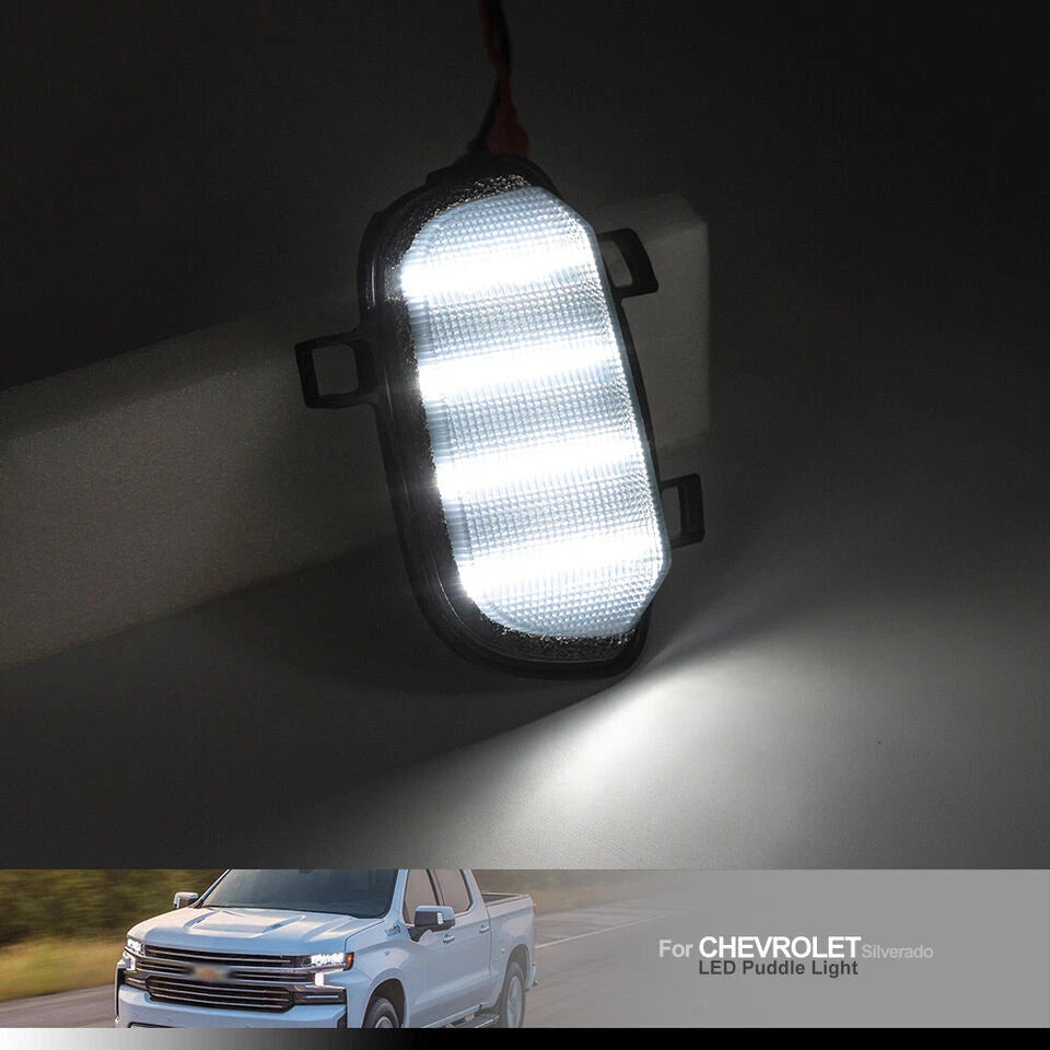 Smoke LED Side Mirror Puddle Light for Chevy Silverado 1500 GMC Sierra (2019)