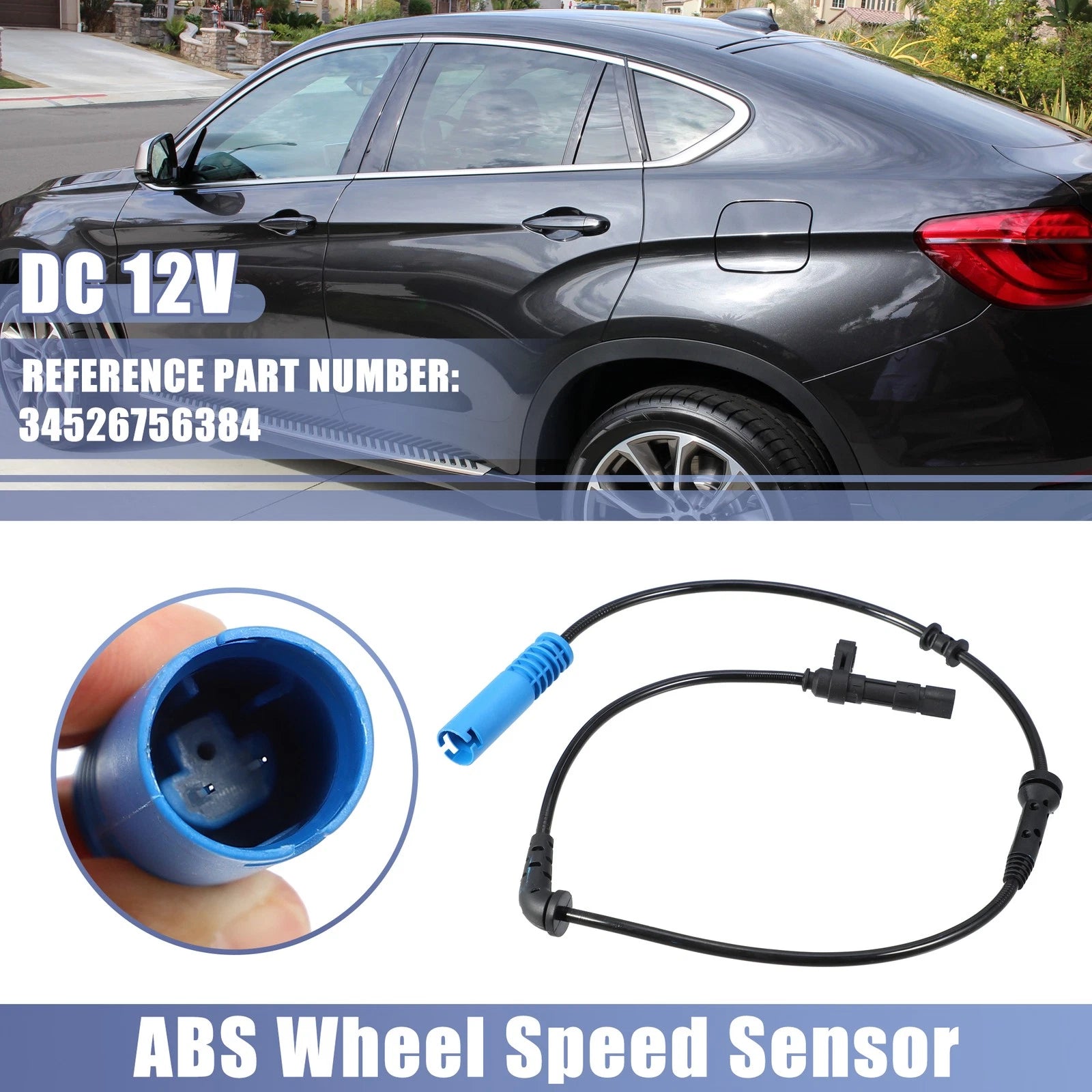 ABS Wheel Speed Sensor 34526756384 for Mini Cooper Base S (2002–2008)