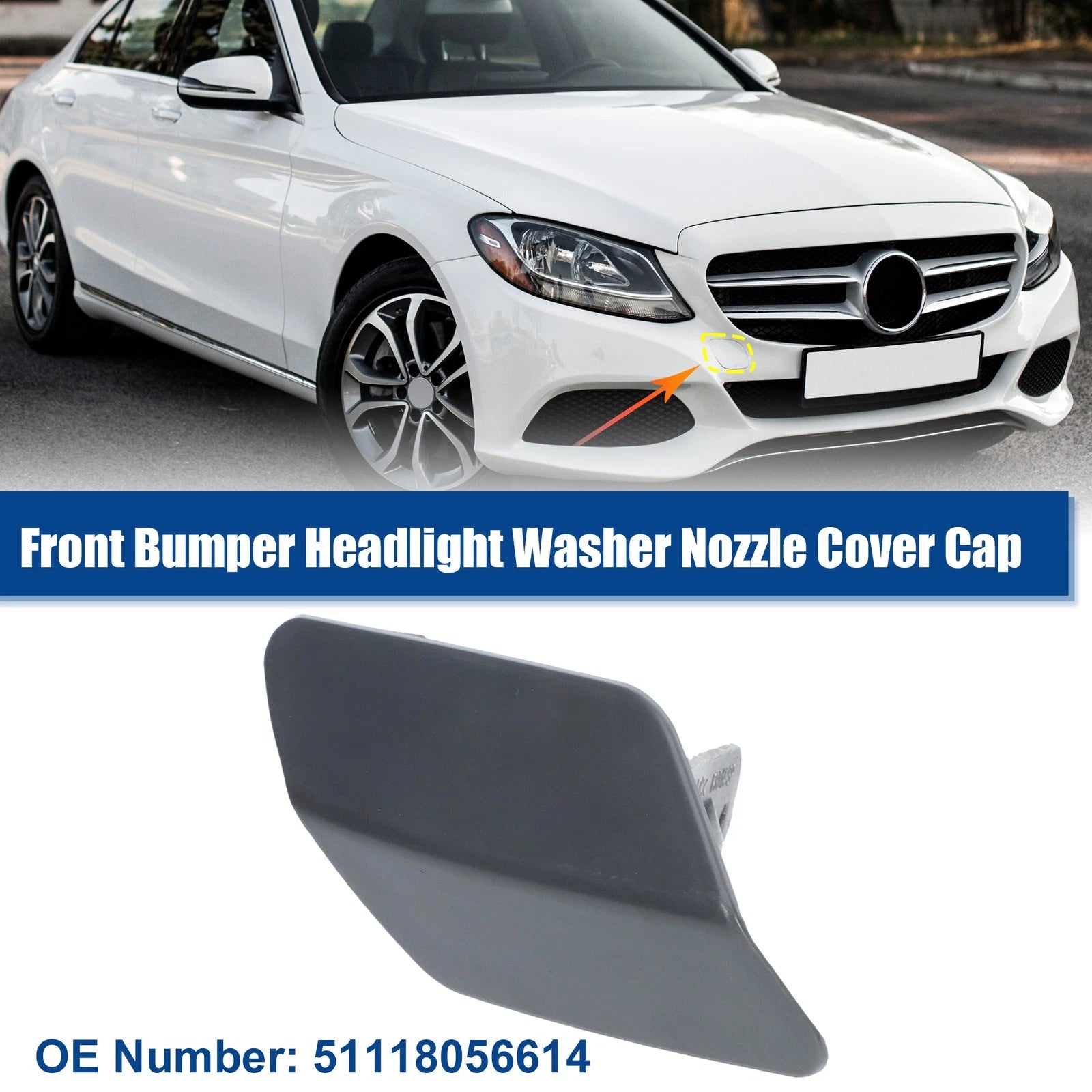 Front Right Headlight Washer Nozzle Cover Cap Replacement for BMW M3 (2015–2018)