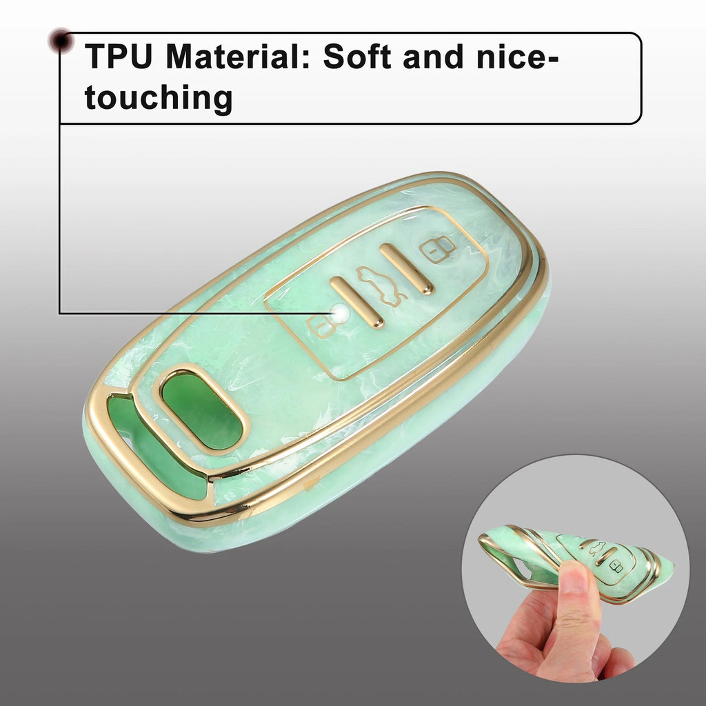 Key Fob Remote Cover 3 Button TPU Shell for Audi A6 (2012–2018)
