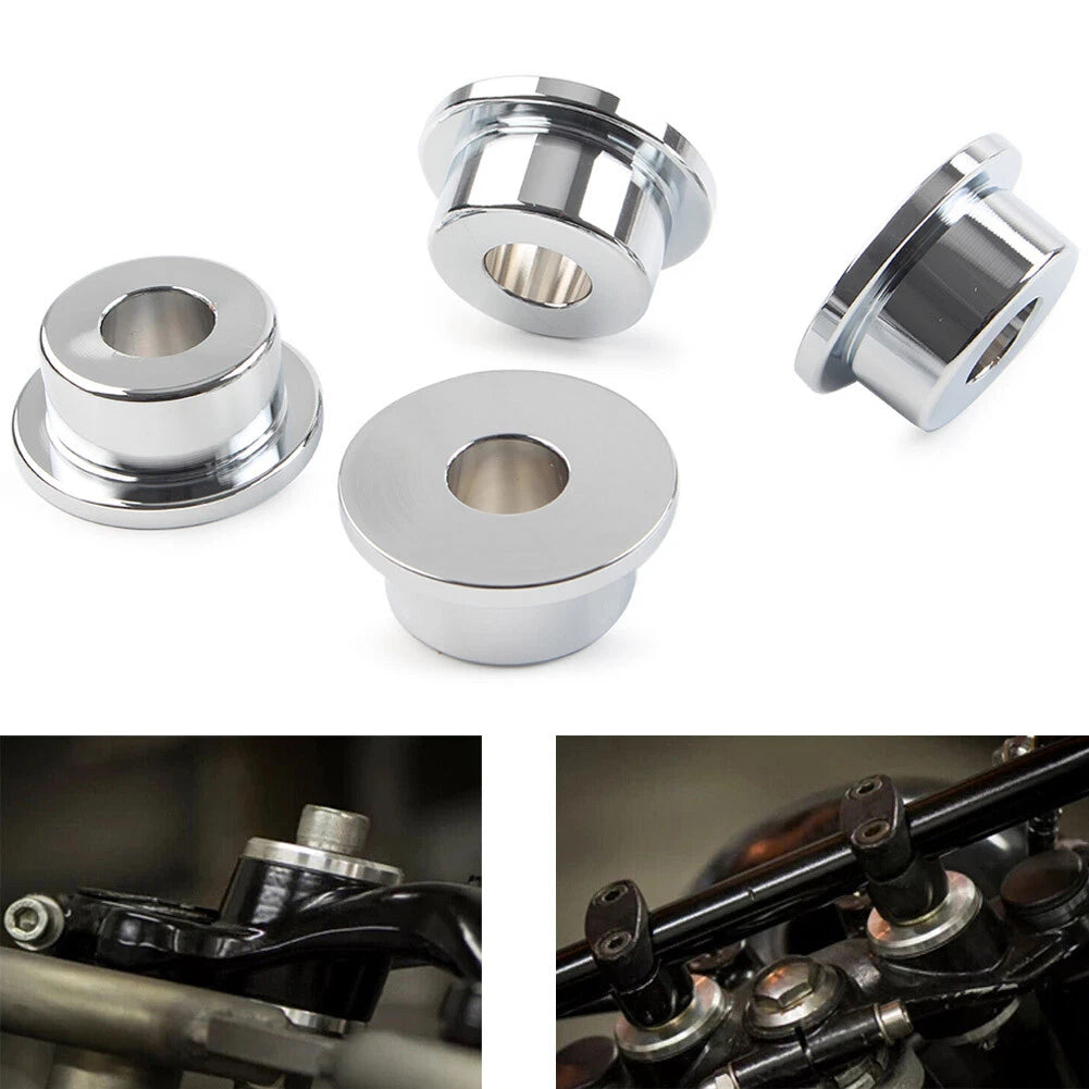 Handlebar Riser Bushings for Harley Dyna Wide Super Glide Softail (2006–2023) Chrome