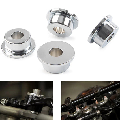 Handlebar Riser Bushings for Harley Dyna Wide Super Glide Softail (2006–2023) Chrome