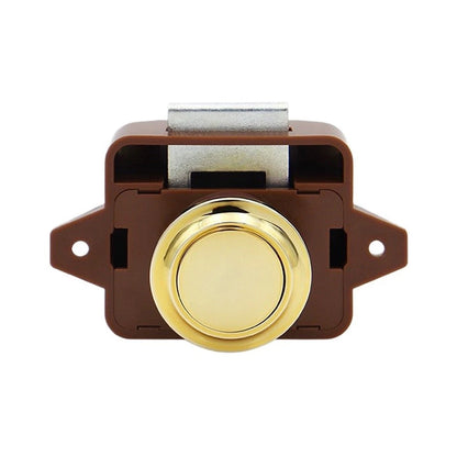 Secure Push Button Door Lock for RV Camper Yacht Cabinet Installation