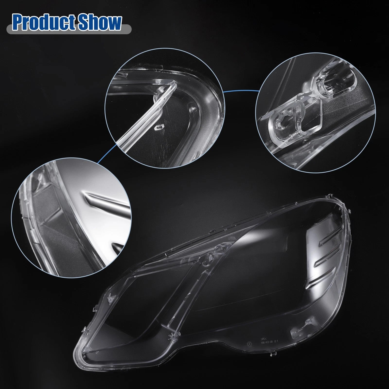 Headlight Clear Lens Cover for Mercedes Benz E Class Pair (2003–2009)