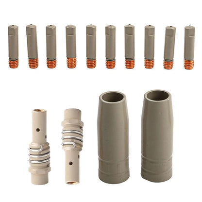 14PCS Mig Welder Tips Nozzles Contact Holders for 15AK
