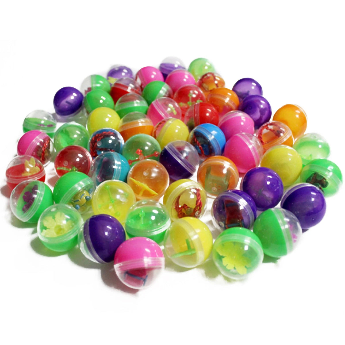 100Pcs Clear Plastic Capsule Toys for Vending Machines