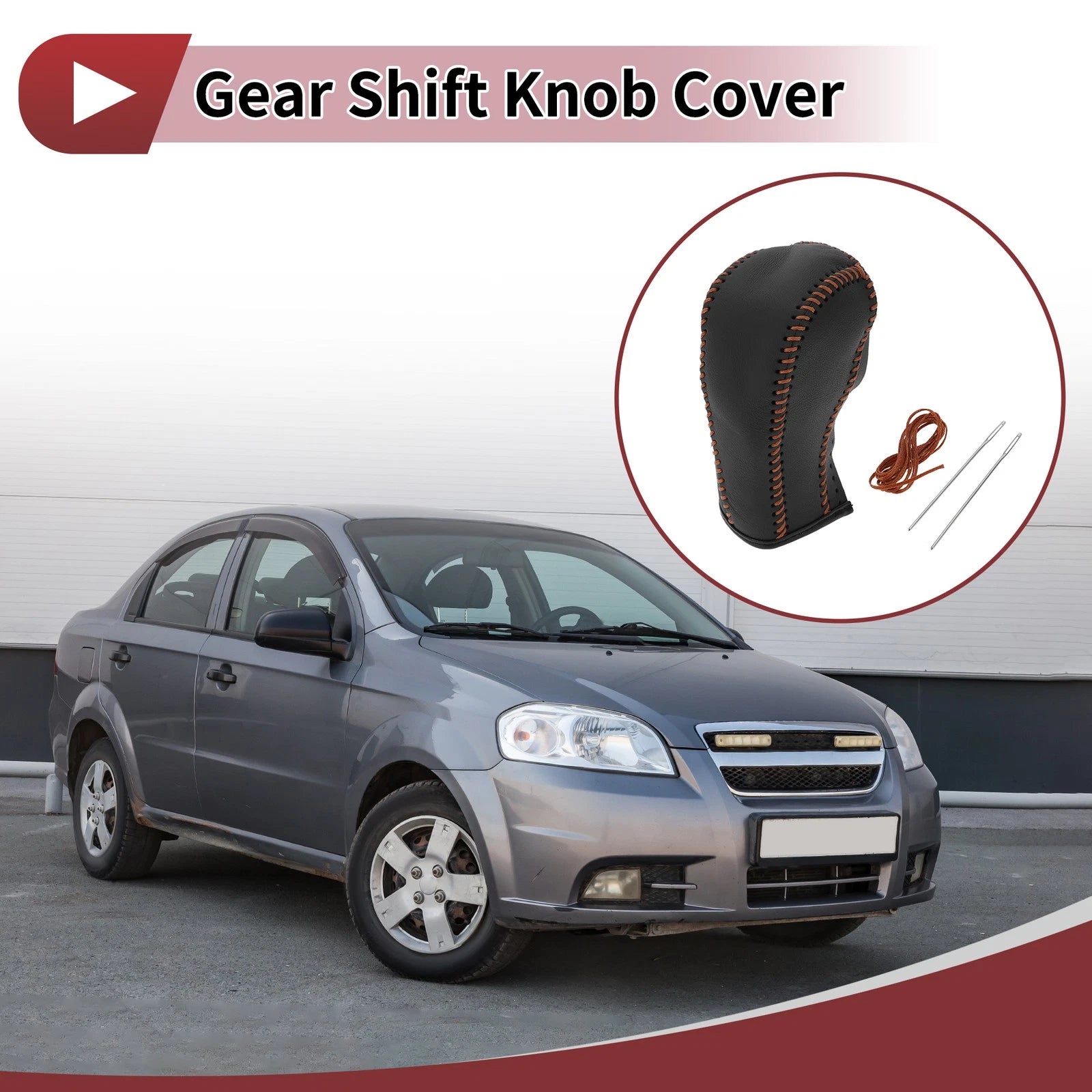 Gear Shift Knob Cover Black Replacement for Toyota Hilux (2005–2015)