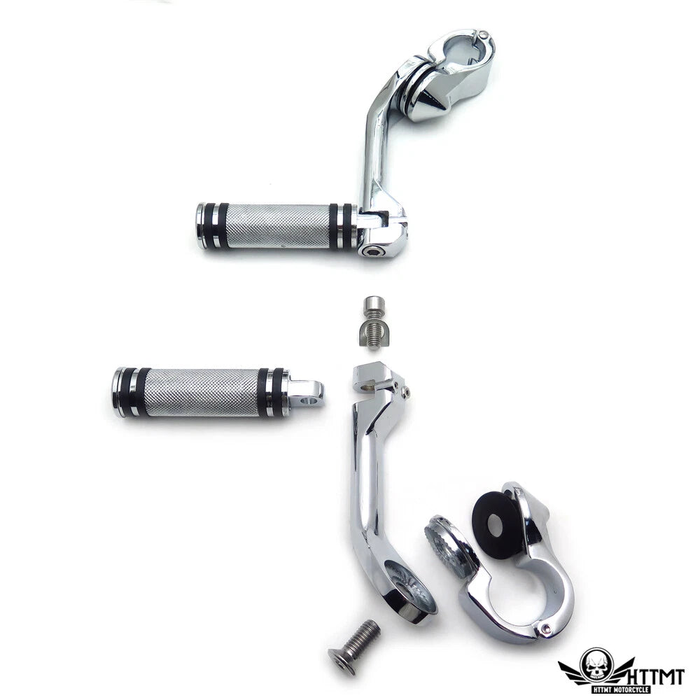 Chrome 5" Long Foot Peg Kit for Harley Davidson SuperLow 1200T (2014–2017)