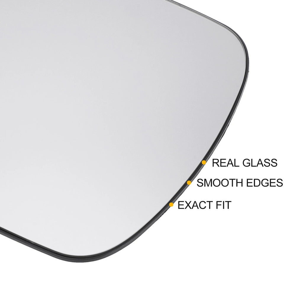Left Side White Mirror Glass for Renault Kangoo (2008–2012)