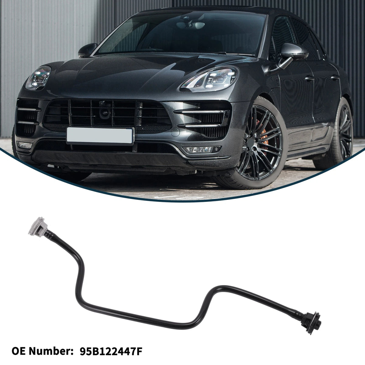 Radiator Hose for Porsche Macan (2014) No. 95B122447F Rubber Coolant Pipe
