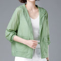 2X Plus Size Long Sleeve Sunscreen Jacket for Women