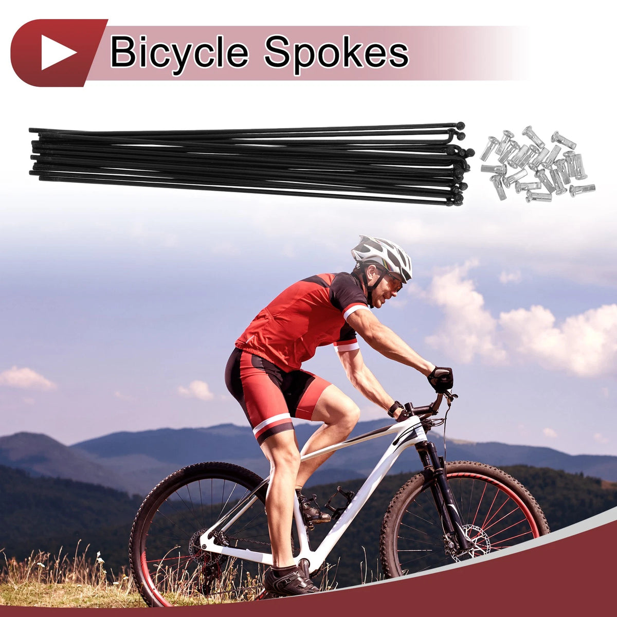 Bicycle Spokes Set 228 mm Replacement for 12G Wheel 20 inch (Fits) (—)