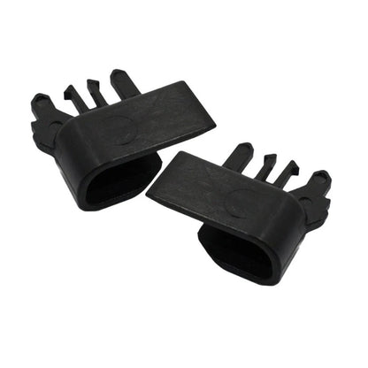 Black Roller Blind Luggage Cover Clip Pair for Audi A4 A6