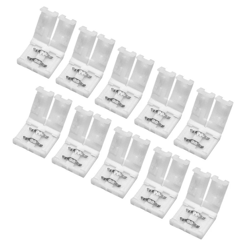 10PCS LED Strip Connector Clips 2Pin for 10mm LED Strips