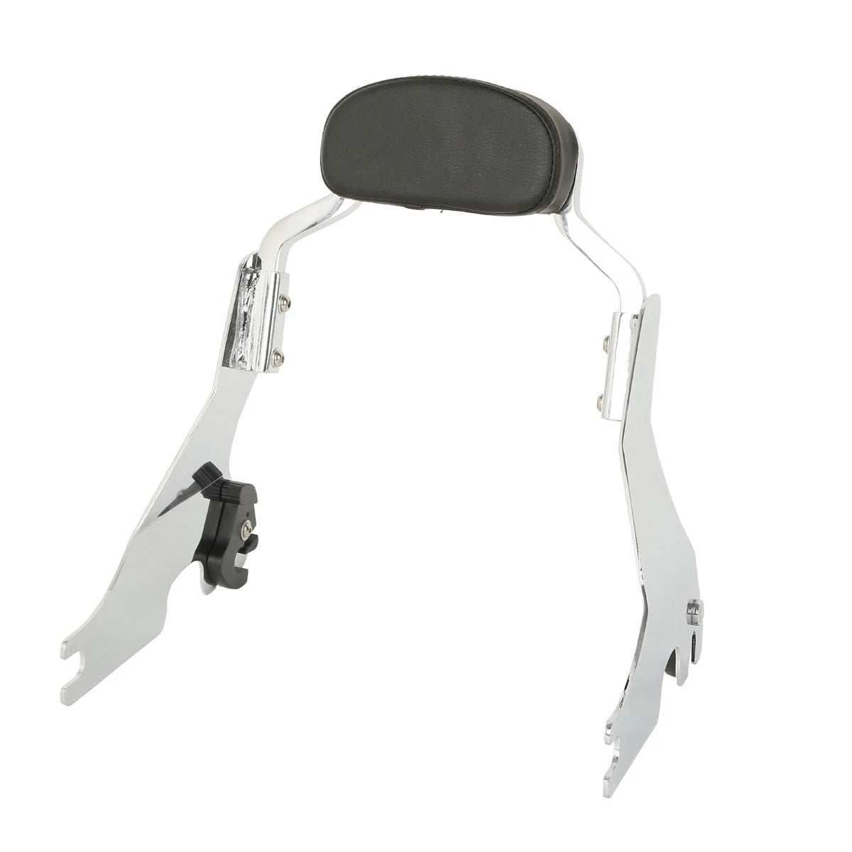 Black/Chrome Short Sissy Bar Backrest for Harley Sportster XL883 (2004–2022)