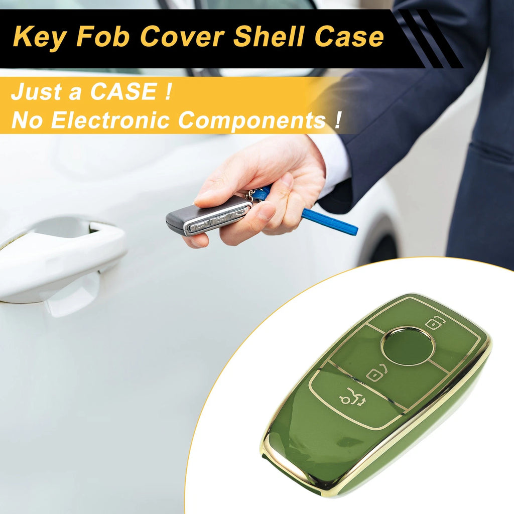 TPU Car Key Case Replacement for Mercedes Benz E Class 3 Button (2010–2023)