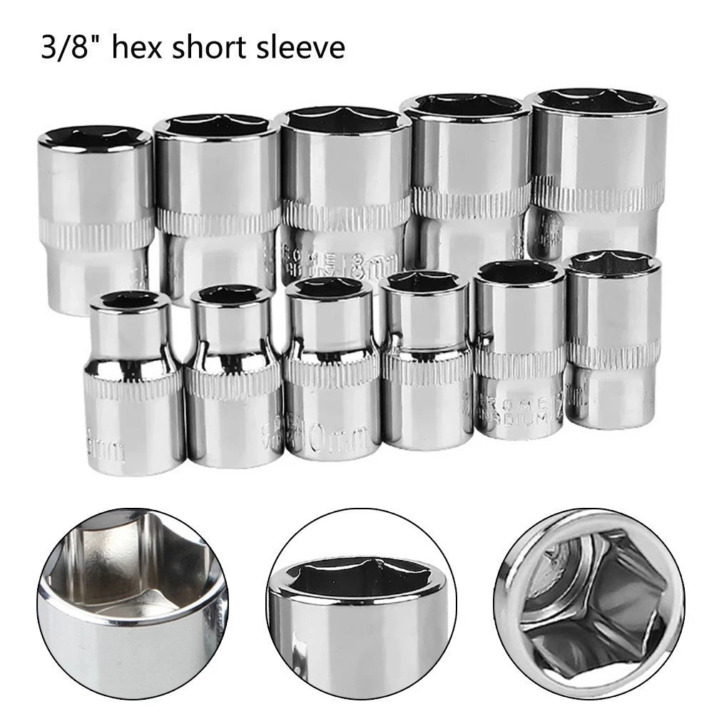 Hex Socket Set 6-22mm for Ratchet Wrench