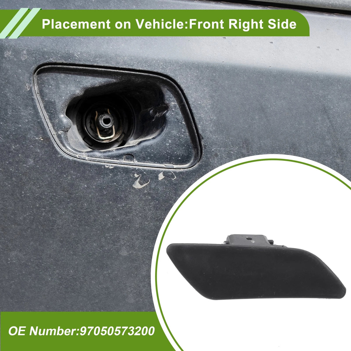 Washer Nozzle Cover Cap No.97050573200 for Porsche Panamera (Unpainted)