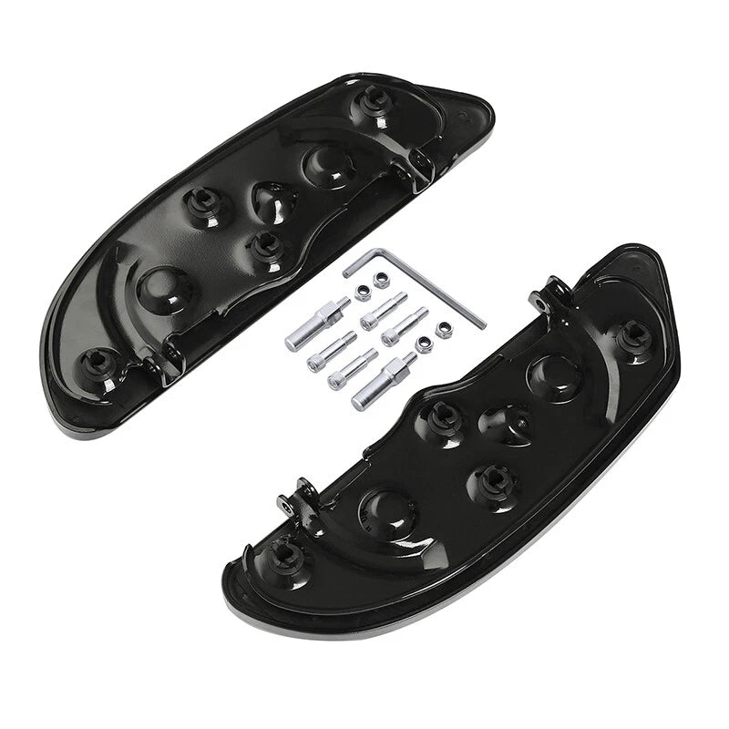 Chrome/Black Front Driver Floorboard for Harley Road King/Glide (1986–2022)