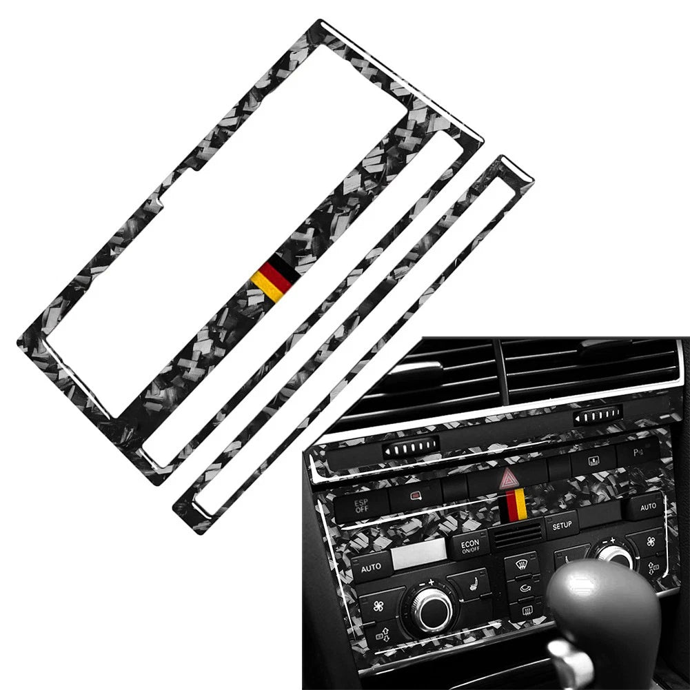 Pair Air Conditioning CD Control Panel Cover Trim for Audi A6 S6 (2005–2011)