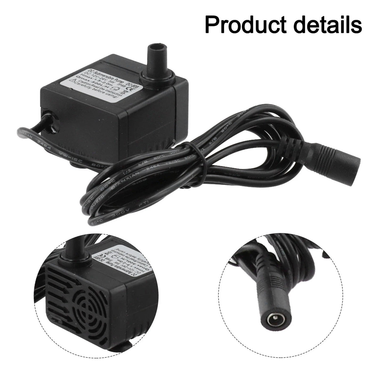 5W Submersible Pump for DC24V (Adjustable Voltage Operation)