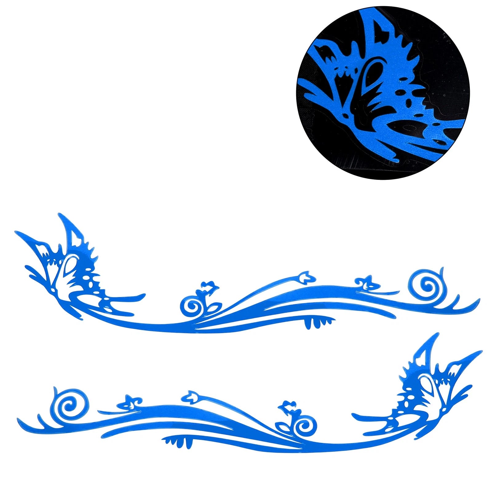 Reflective Bumper Decal for - Blue Butterfly Pattern