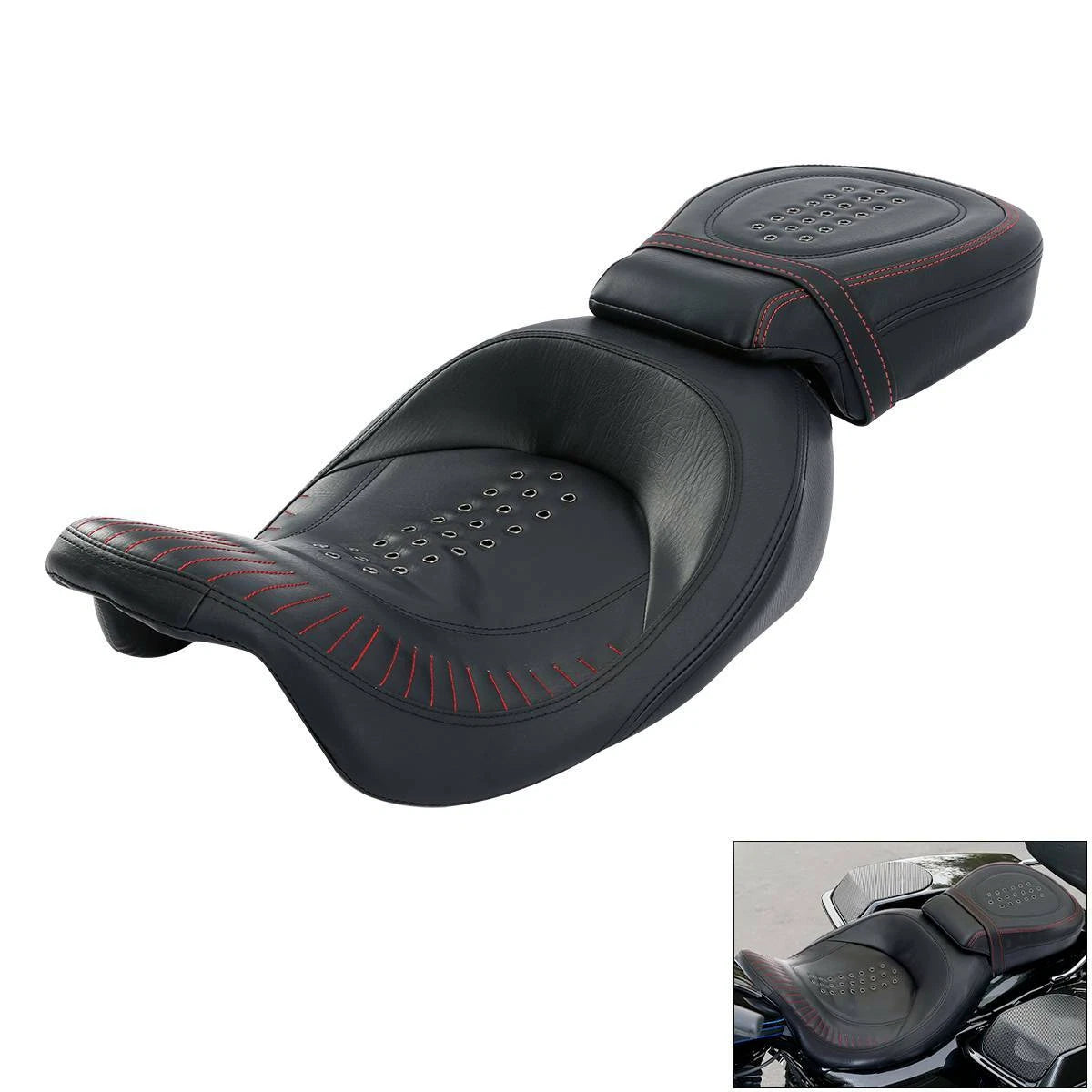 Rider Driver Passenger Seat for Harley Electra Street Road Glide (2009–2023)