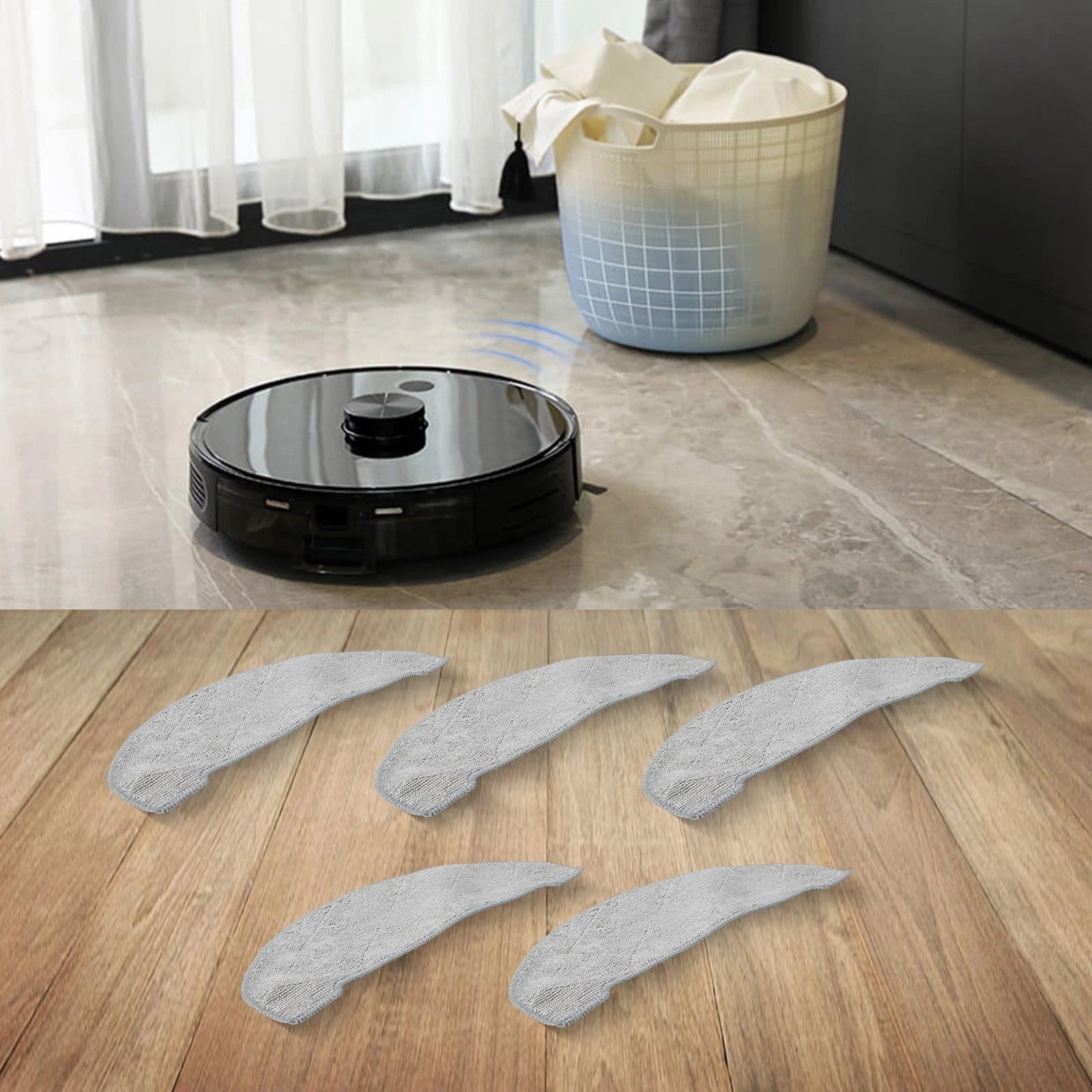 5pcs Mop Pads for AIR+ Robot Vacuum Cleaner
