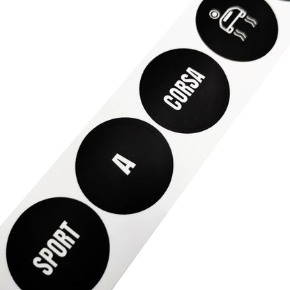 Gear Selector Decal for Automotive Applications