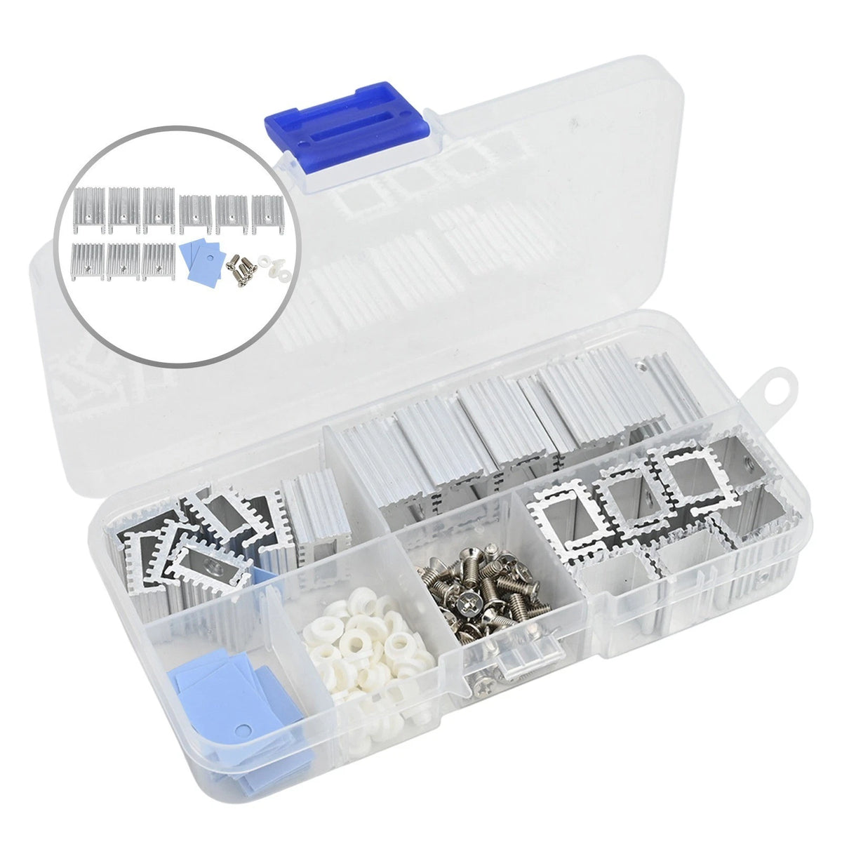 30pcs TO220 Mounting Kit with Aluminum Heat Sinks for Transistor Cooling
