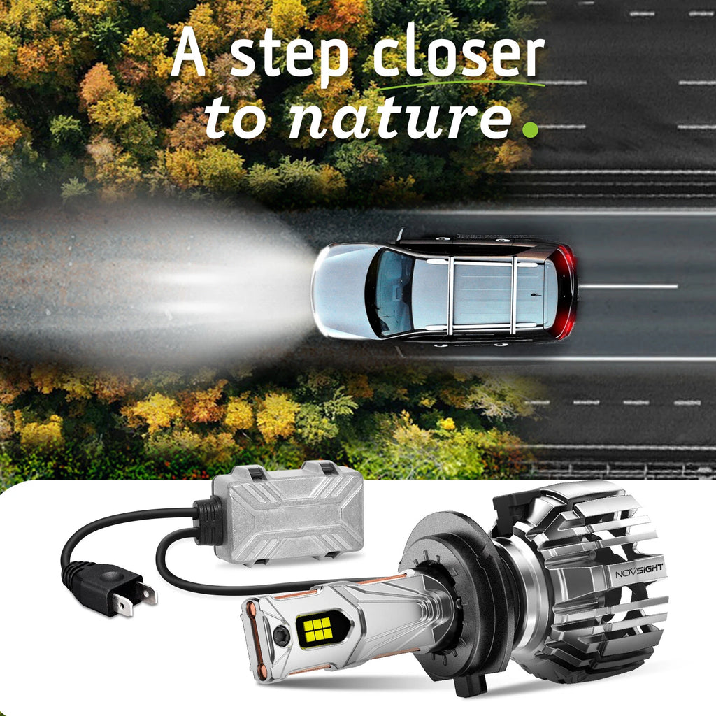 2X H7 LED Headlight Bulb Conversion Kit for NOVSIGHT (6500K, 32000LM)